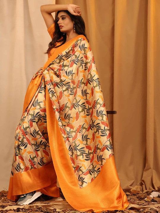 Majestic Charm: Digital Print Kubera Pattu Saree