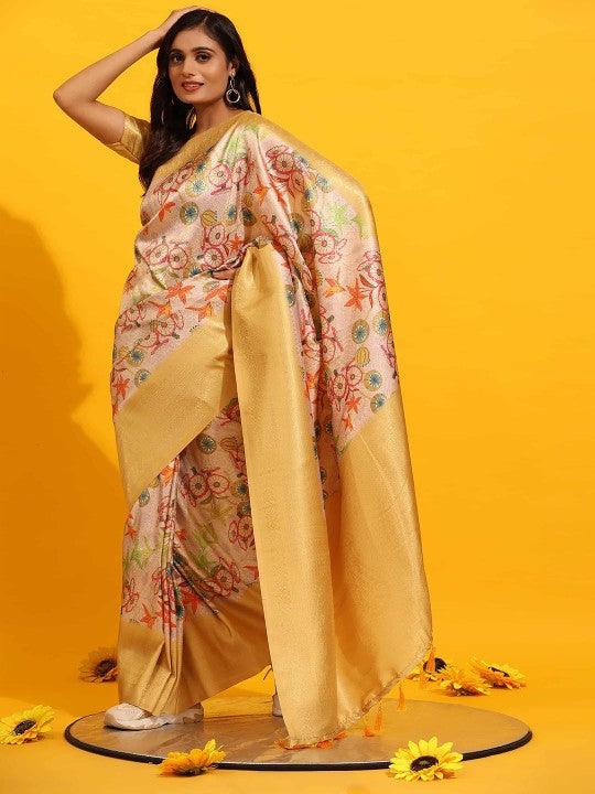 PAVITRA PURE KUBERA PATTU PATTERN SAREE DIGITAL PRINT