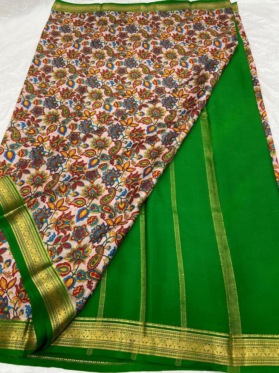 Buy PAVITRA Pure Kubera Pattu Saree – Digital Print Silk Collection