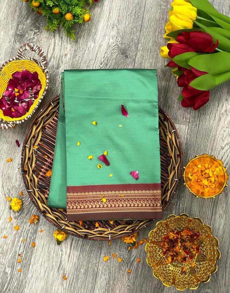 Fancy Kanjivaram Cotton Silk by Icultuer for Women
