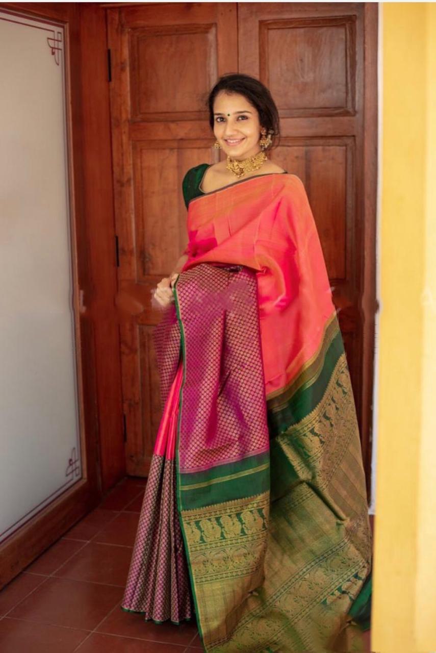 Lichi Soft Kanchipuram Silk by Icultuer for Women