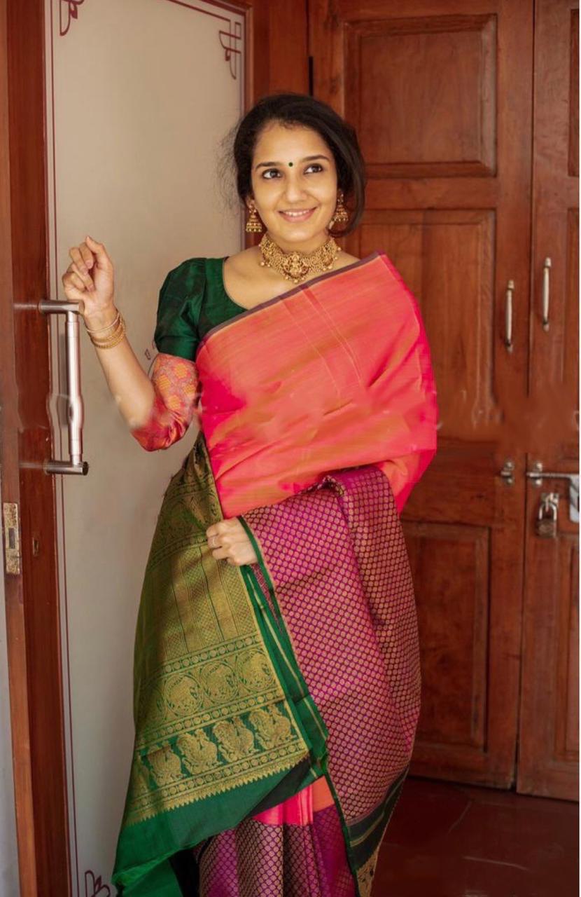Lichi Soft Kanchipuram Silk by Icultuer for Women