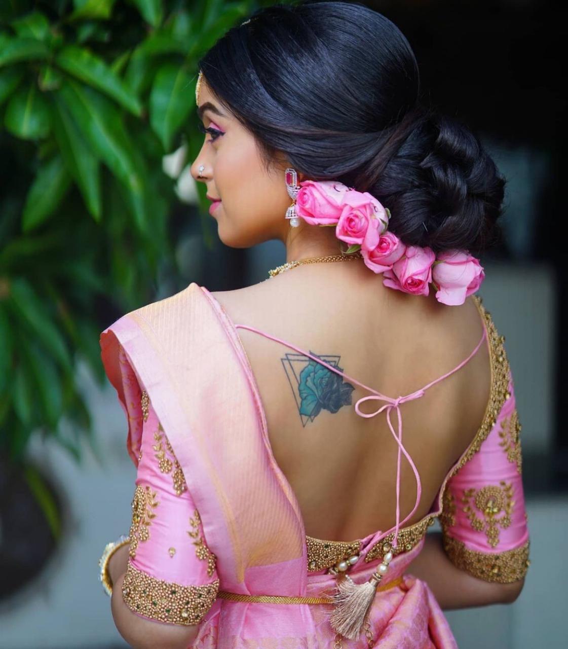 Pink Soft Silk Banarasi by Icultuer for wedding
