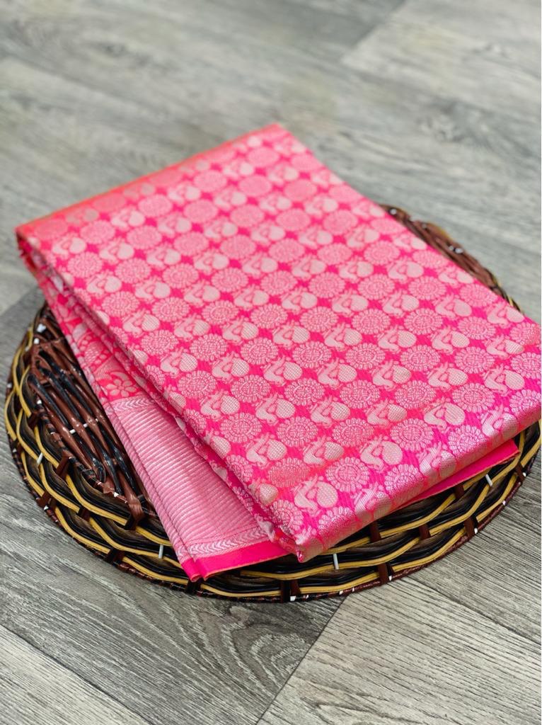 Luxurious Soft Litchi Silk by Icultuer with Jacquard Border