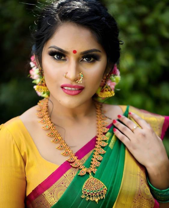 Green Soft Lichi Silk Paithani by Icultuer with Golden Zari Weaving