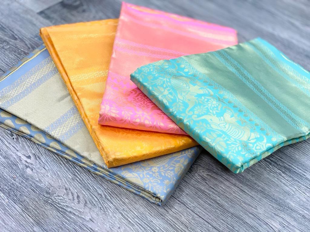 Wedding Special Beautiful Zari Weaving Soft Silk by Icultuer