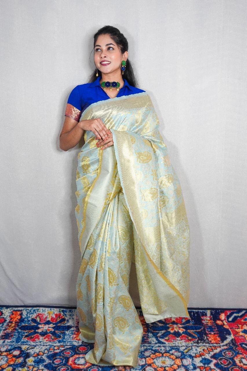Special Edition Golden Zari Weaving Silk by Icultuer