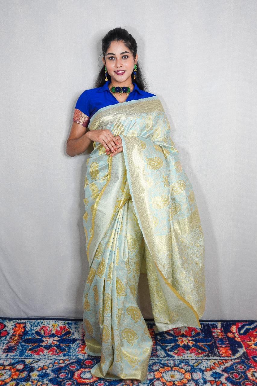 Special Edition Golden Zari Weaving Silk by Icultuer