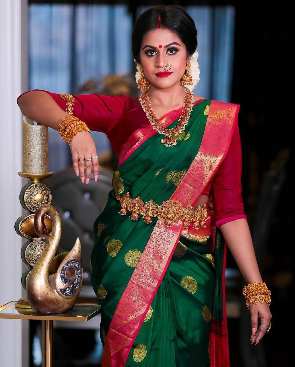 Peacock Woven Design Kanjivaram Pure Art Silk Designer by Icultuer