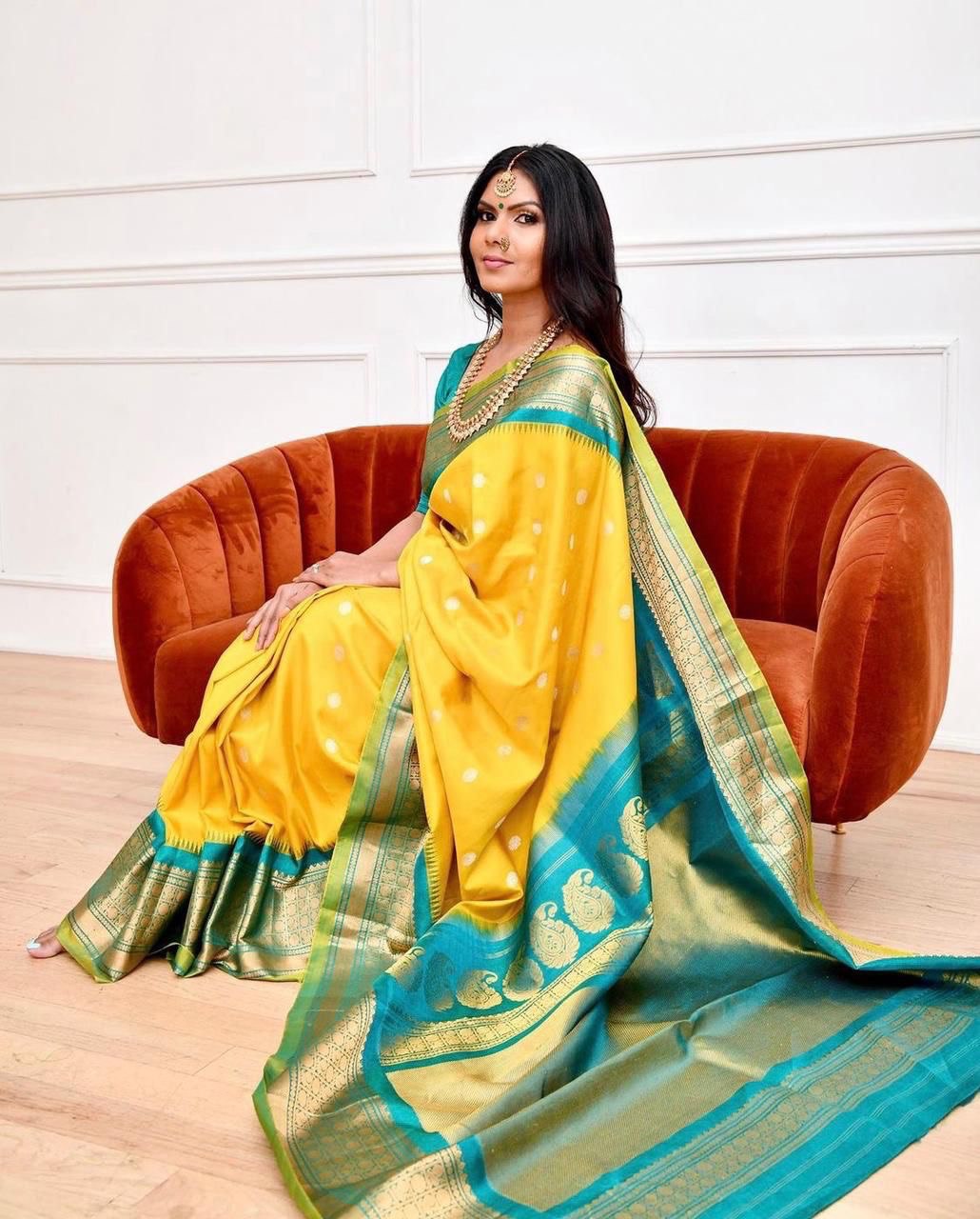 Haldi Special Kanchipuram Soft Silk by Icultuer