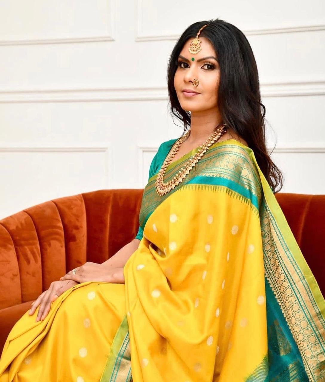 Haldi Special Kanchipuram Soft Silk by Icultuer