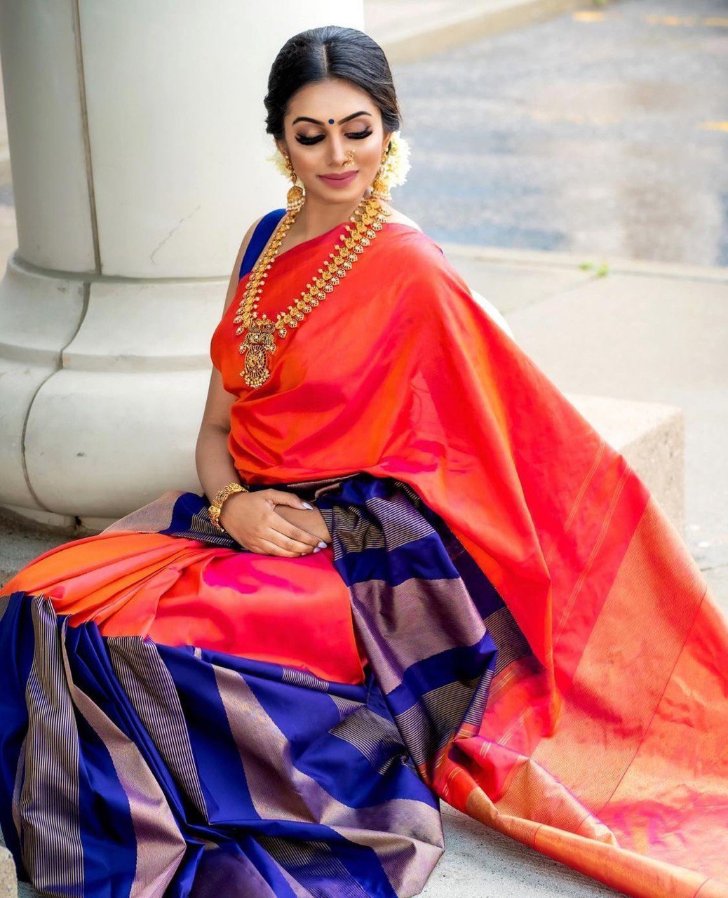 Organic Banarasi Soft Silk by Icultuer for Regular Wear