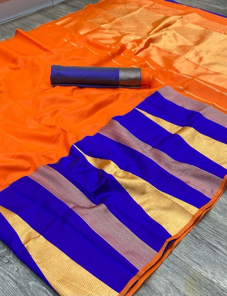 Organic Banarasi Soft Silk by Icultuer for Regular Wear