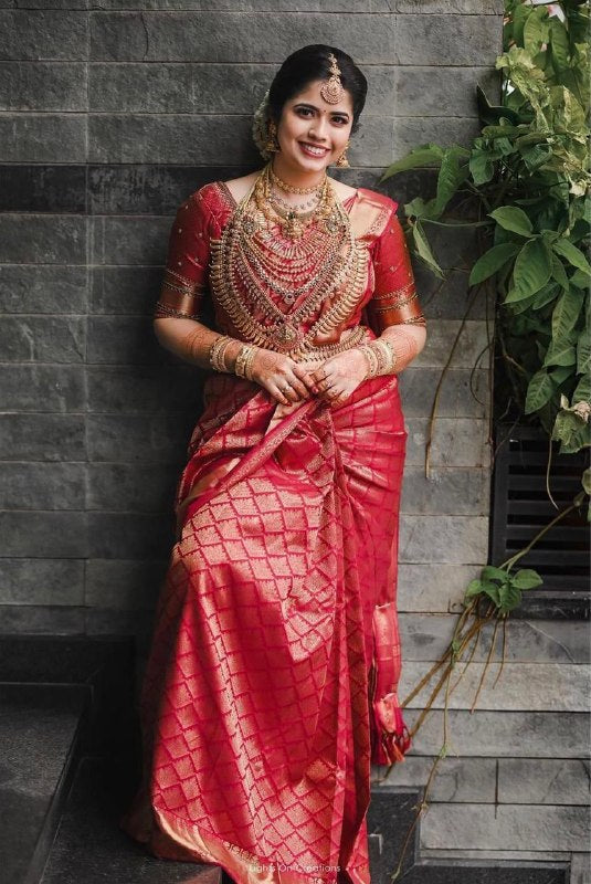 Assam Soft Silk Red by Icultuer for Wedding