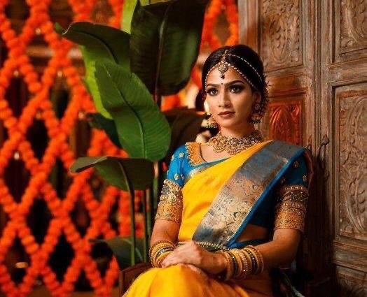 Yellow Zari Woven Banarasi Soft Silk by Icultuer