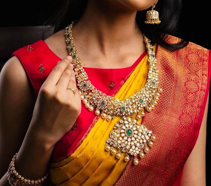 Yellow Banarasi Pure Soft Silk Woven Design by Icultuer