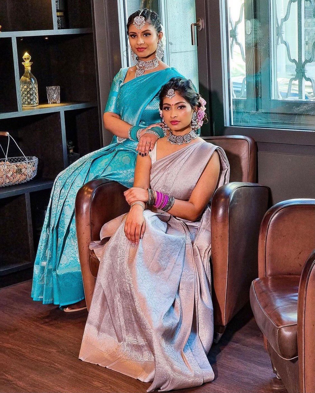 Blue Kanjivaram Pure Silk by Icultuer for Wedding