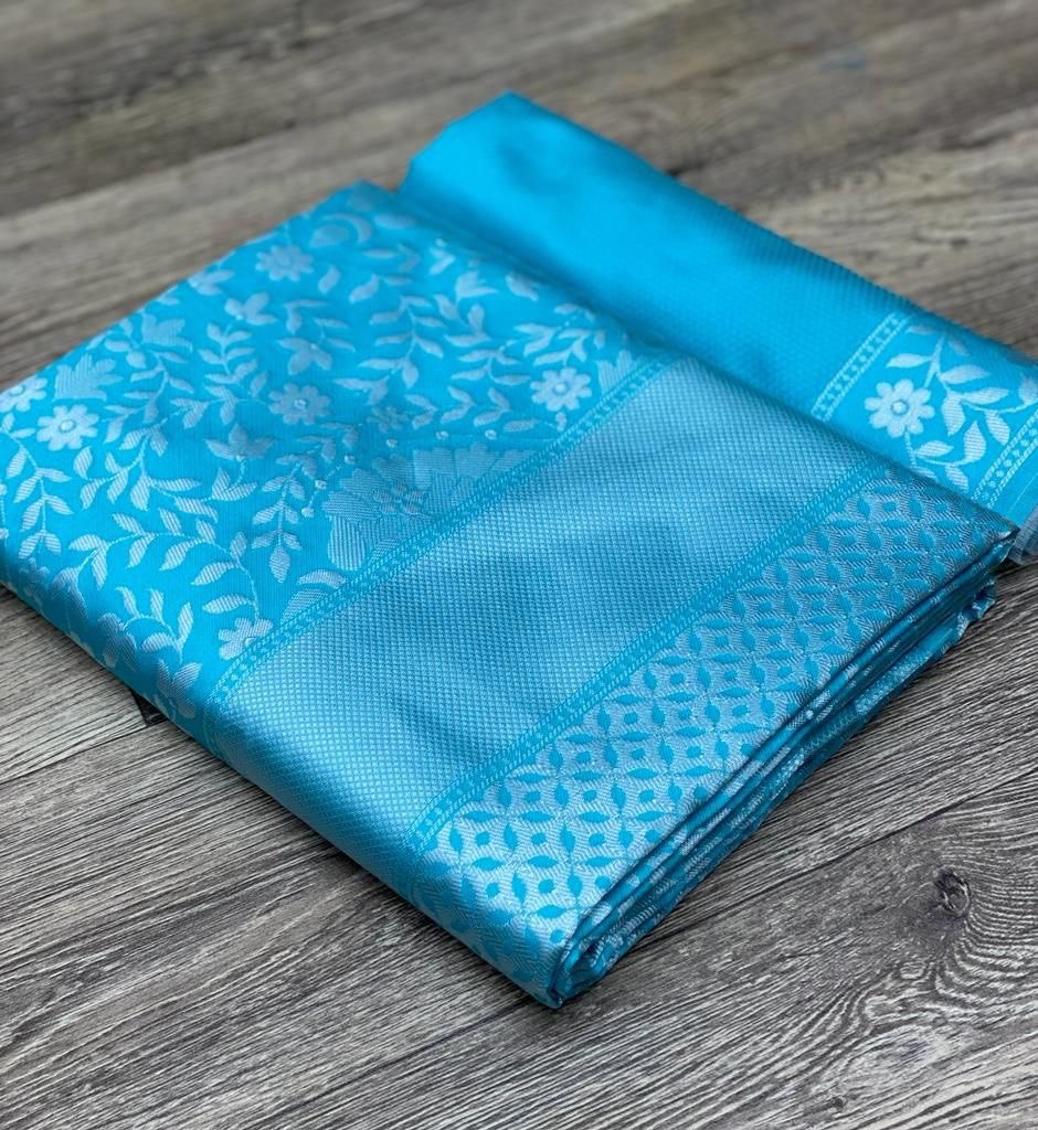 Blue Kanjivaram Pure Silk by Icultuer for Wedding