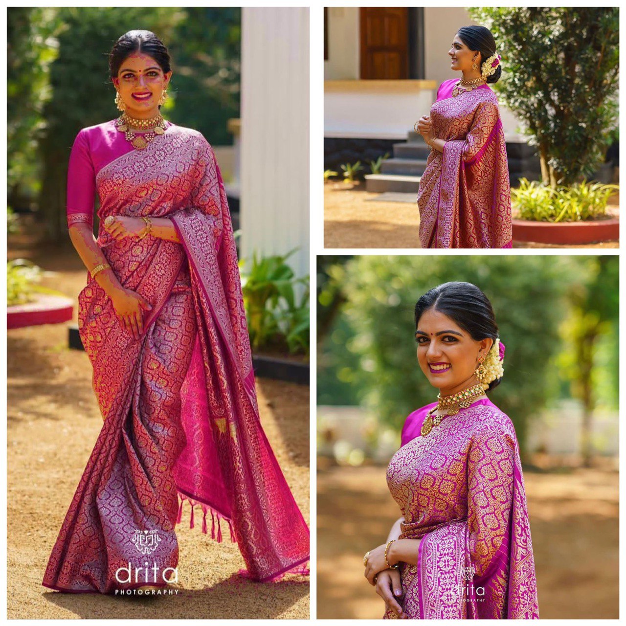 Pink Lichi Soft Silk Banarasi Jacquard by Icultuer