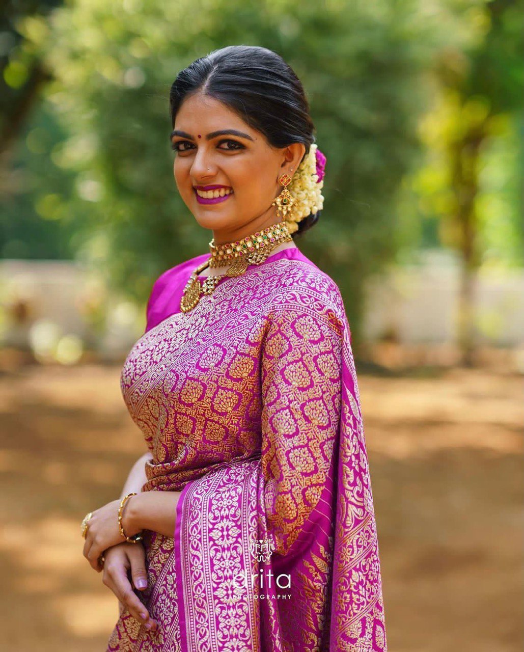 Pink Lichi Soft Silk Banarasi Jacquard by Icultuer