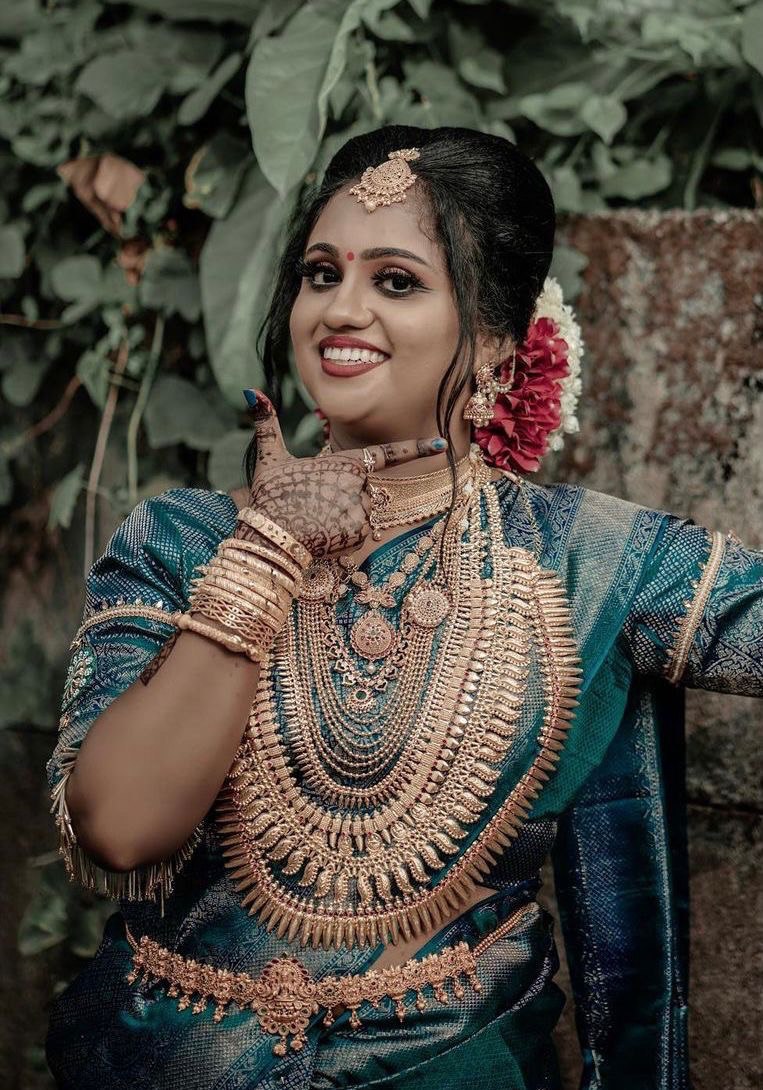 Lime Green And Blue Banarasi by Icultuer With Blouse .