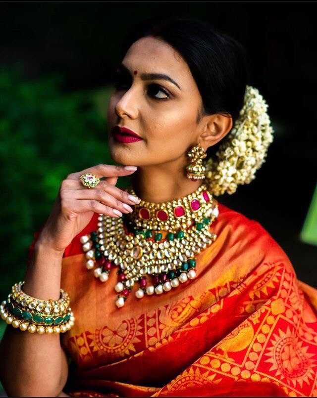 Red Peacock Design Soft Silk by Icultuer for Traditional Wear