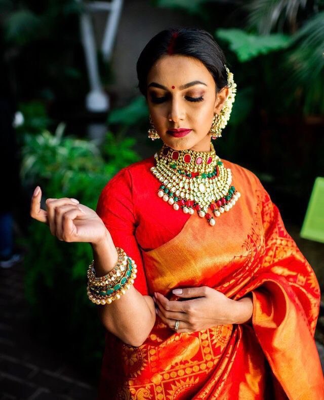 Red Peacock Design Soft Silk by Icultuer for Traditional Wear