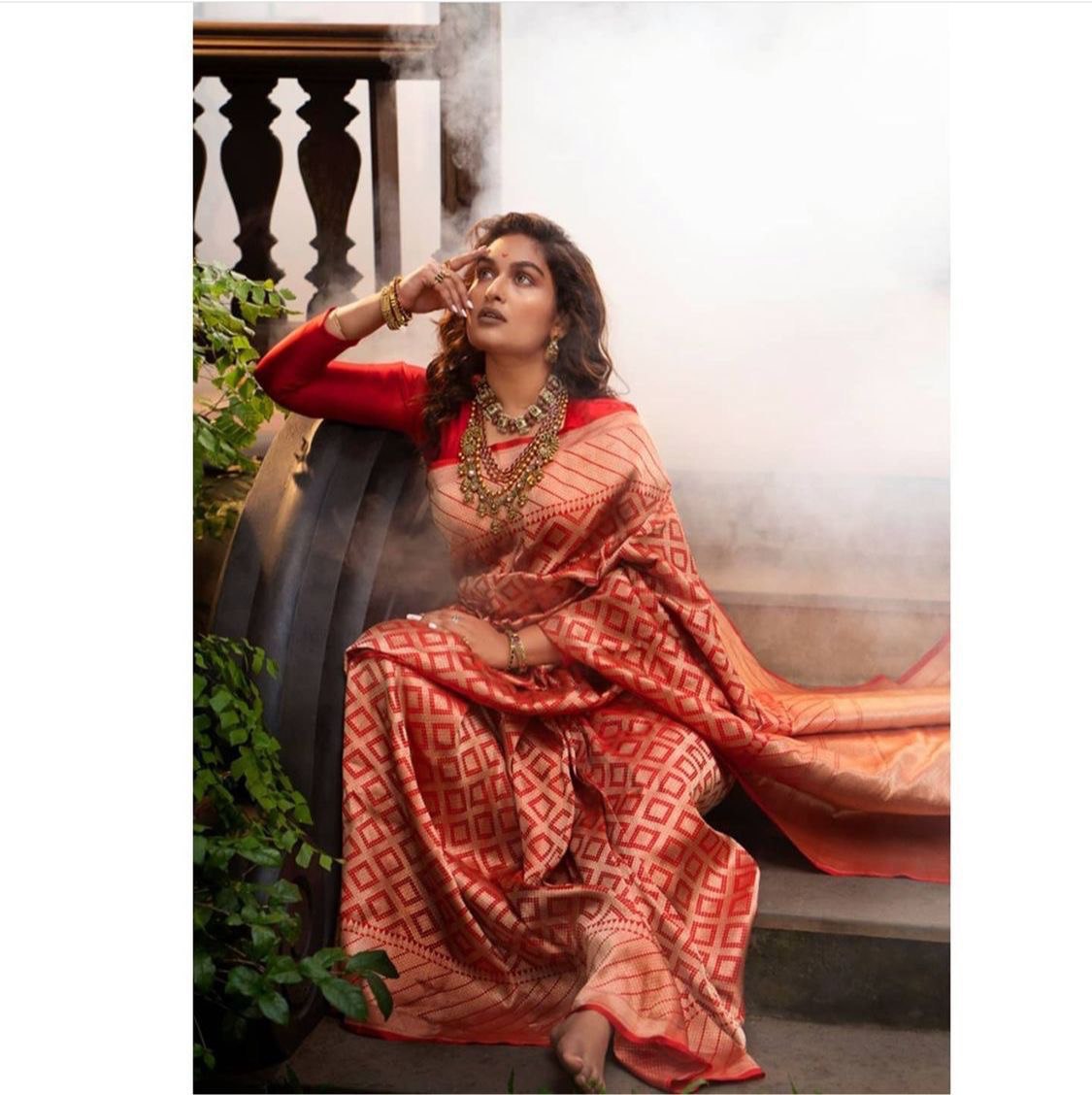 Traditional Wear Zari Woven Kanjivaram Pure Silk by Icultuer