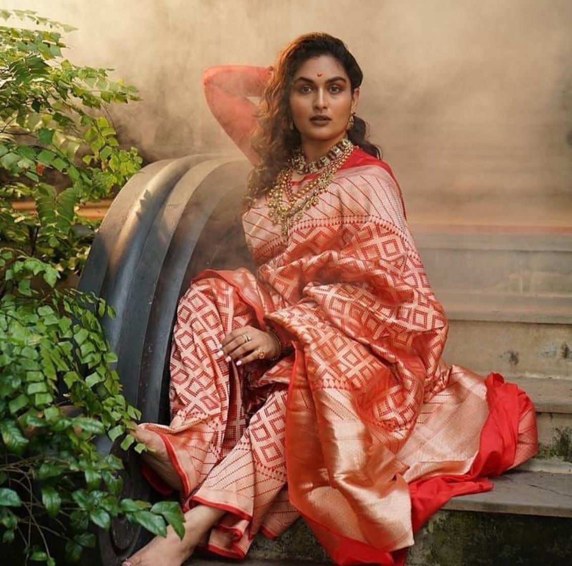 Traditional Wear Zari Woven Kanjivaram Pure Silk by Icultuer