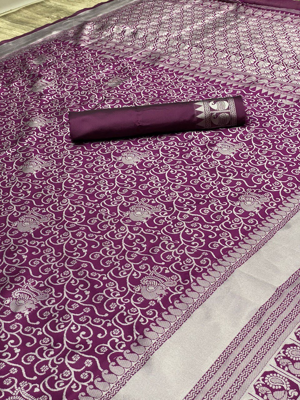 Peacock Design Full Zari Weaving Kanjivaram Pure Silk by Icultuer