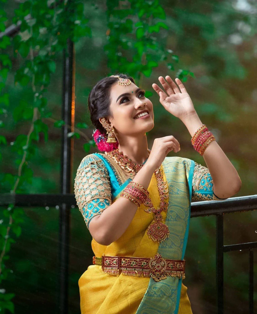 Yellow Banarasi Soft Silk Jacquard Wedding by Icultuer
