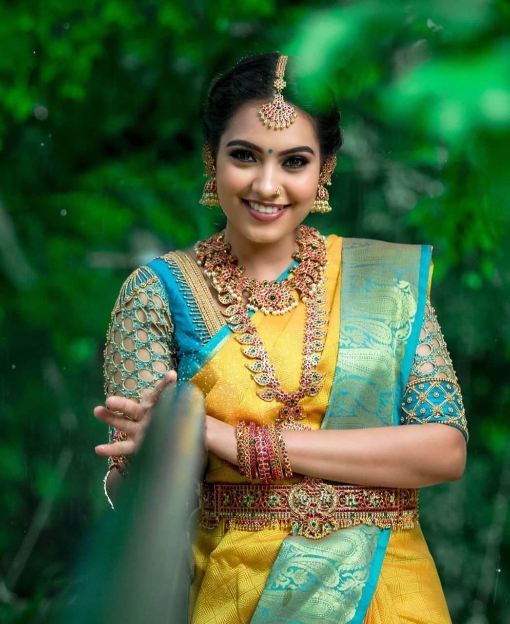 Yellow Banarasi Soft Silk Jacquard Wedding by Icultuer