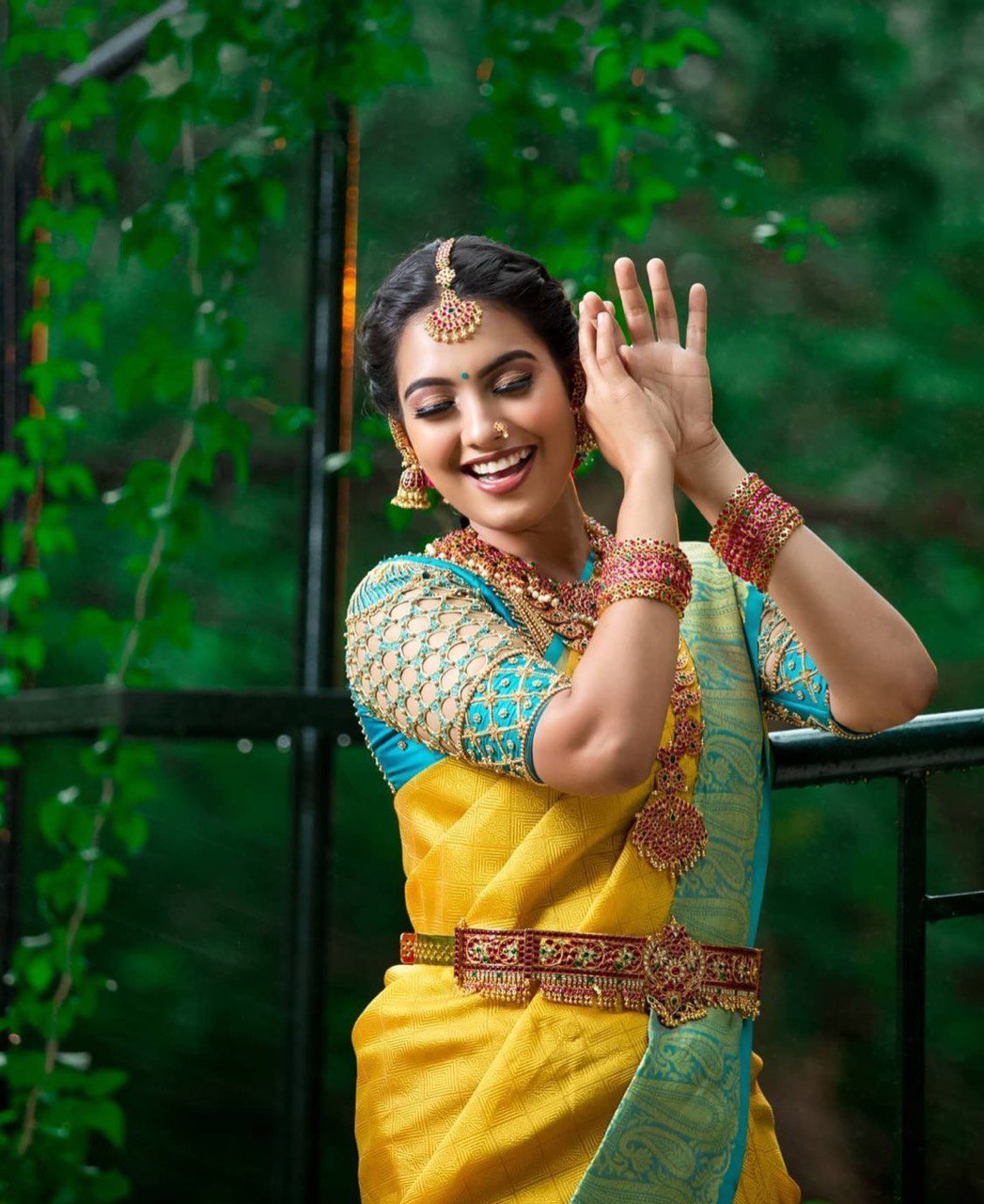 Yellow Banarasi Soft Silk Jacquard Wedding by Icultuer