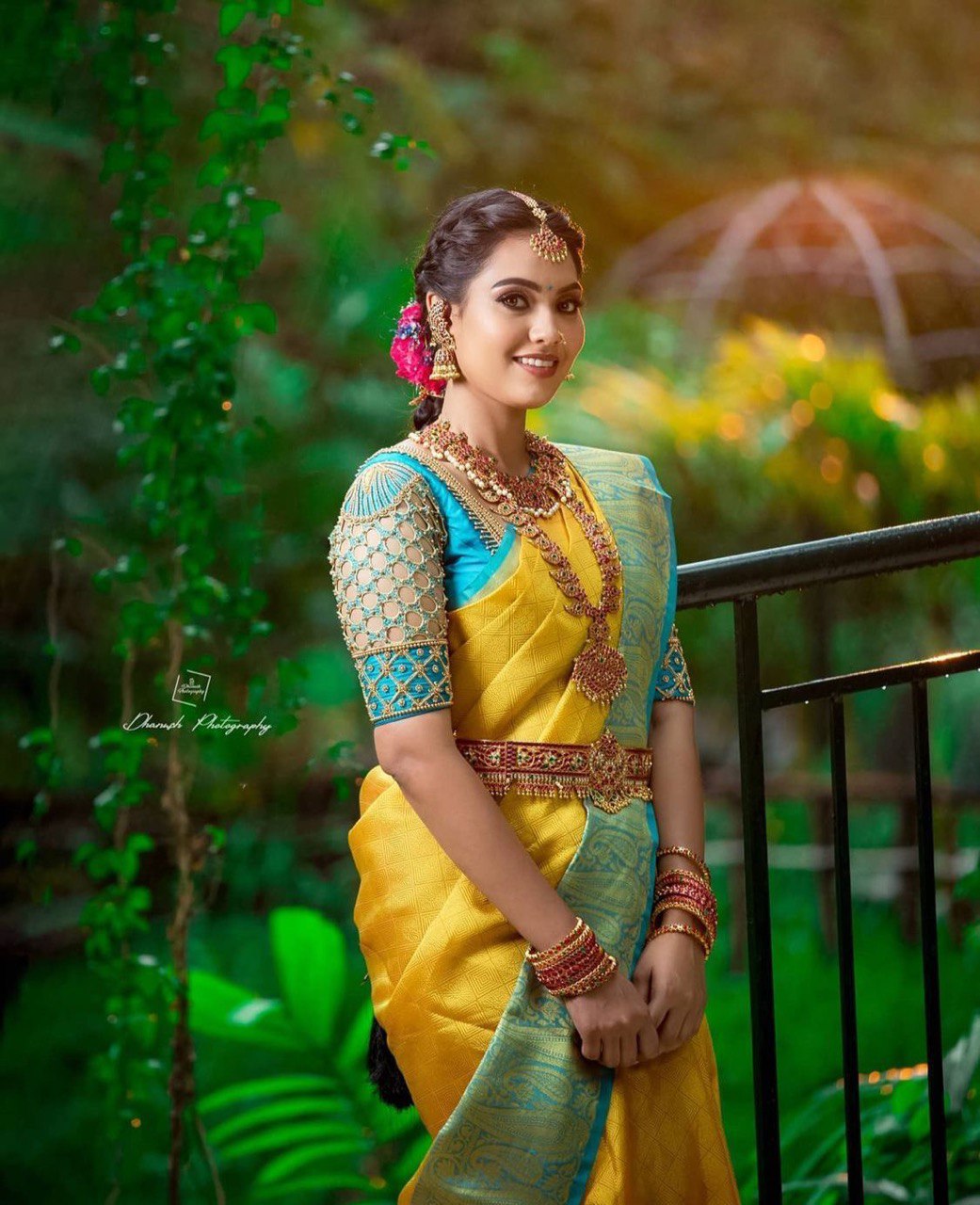 Yellow Banarasi Soft Silk Jacquard Wedding by Icultuer