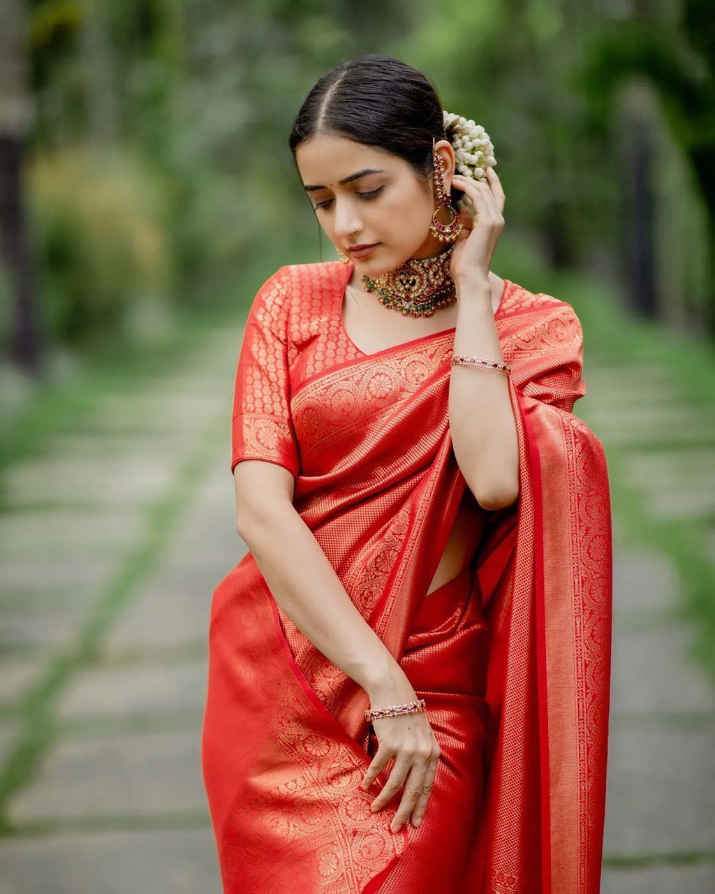 Beautiful Woven Design Soft Silk Kanjivaram by Icultuer