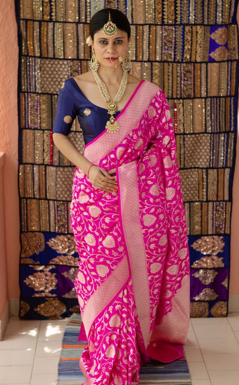 Beautiful Jacquard Border Kanjivaram Soft Silk by Icultuer
