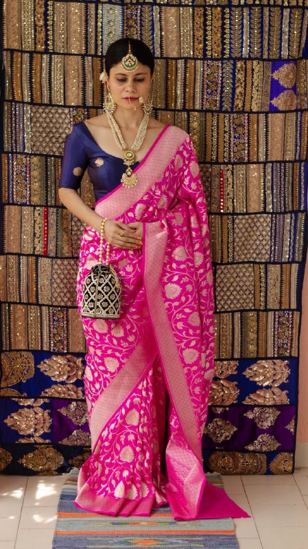 Beautiful Jacquard Border Kanjivaram Soft Silk by Icultuer