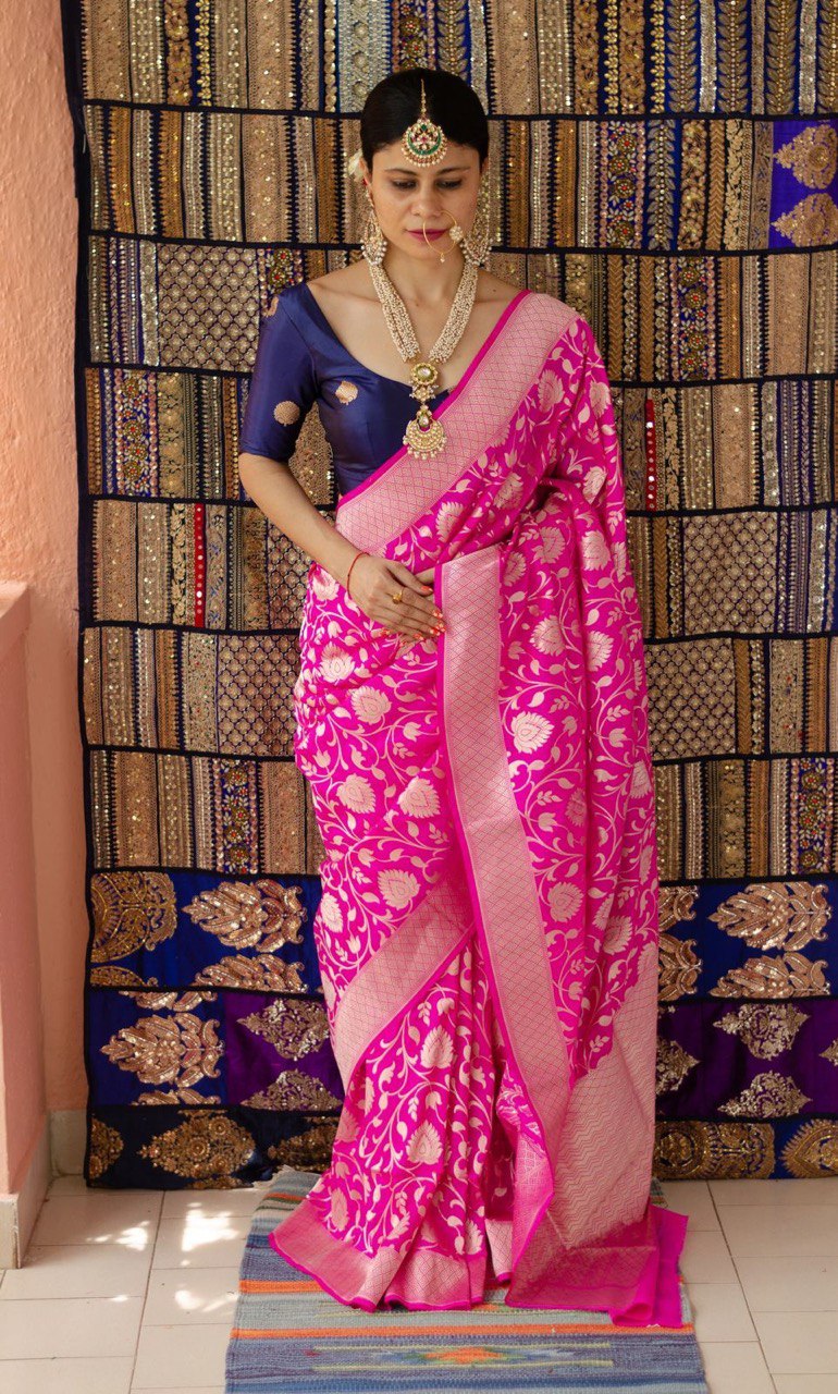 Beautiful Jacquard Border Kanjivaram Soft Silk by Icultuer
