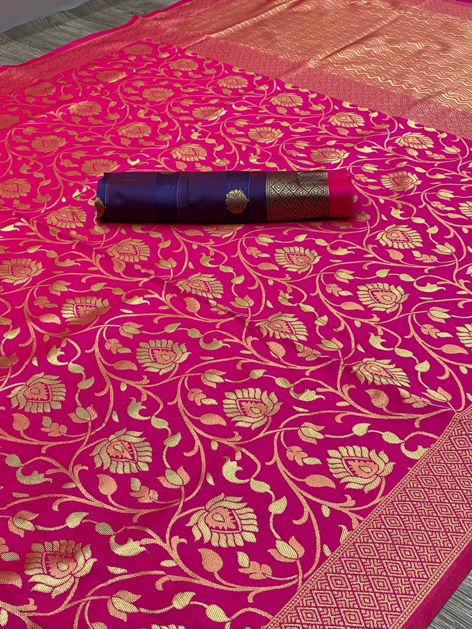 Beautiful Jacquard Border Kanjivaram Soft Silk by Icultuer