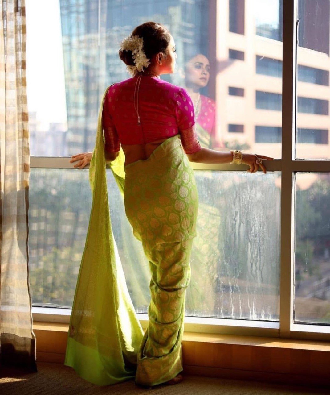 Green Zari Woven Design Kanjivaram Art Silk by Icultuer