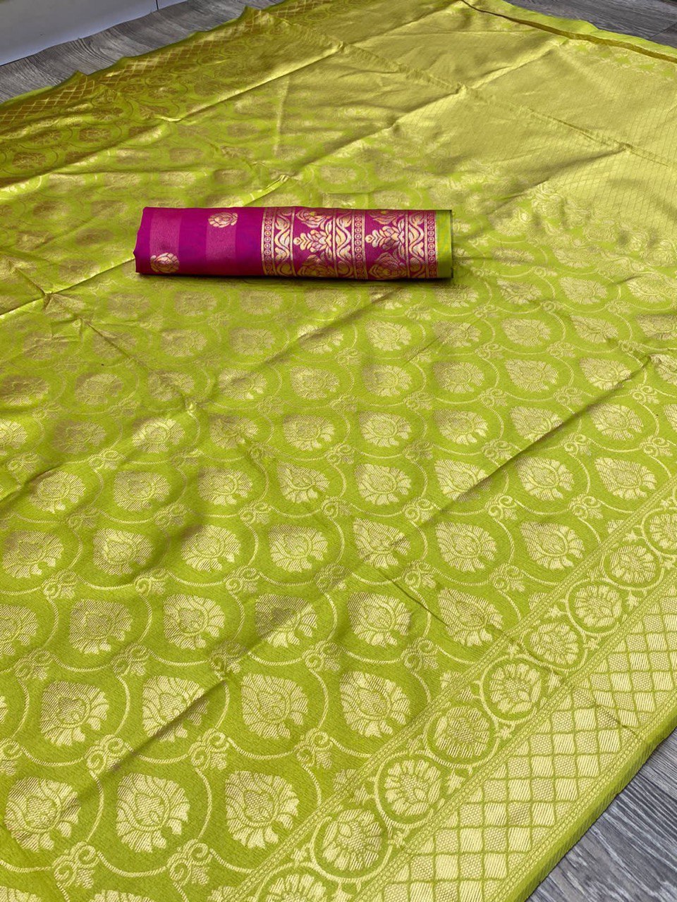 Green Zari Woven Design Kanjivaram Art Silk by Icultuer