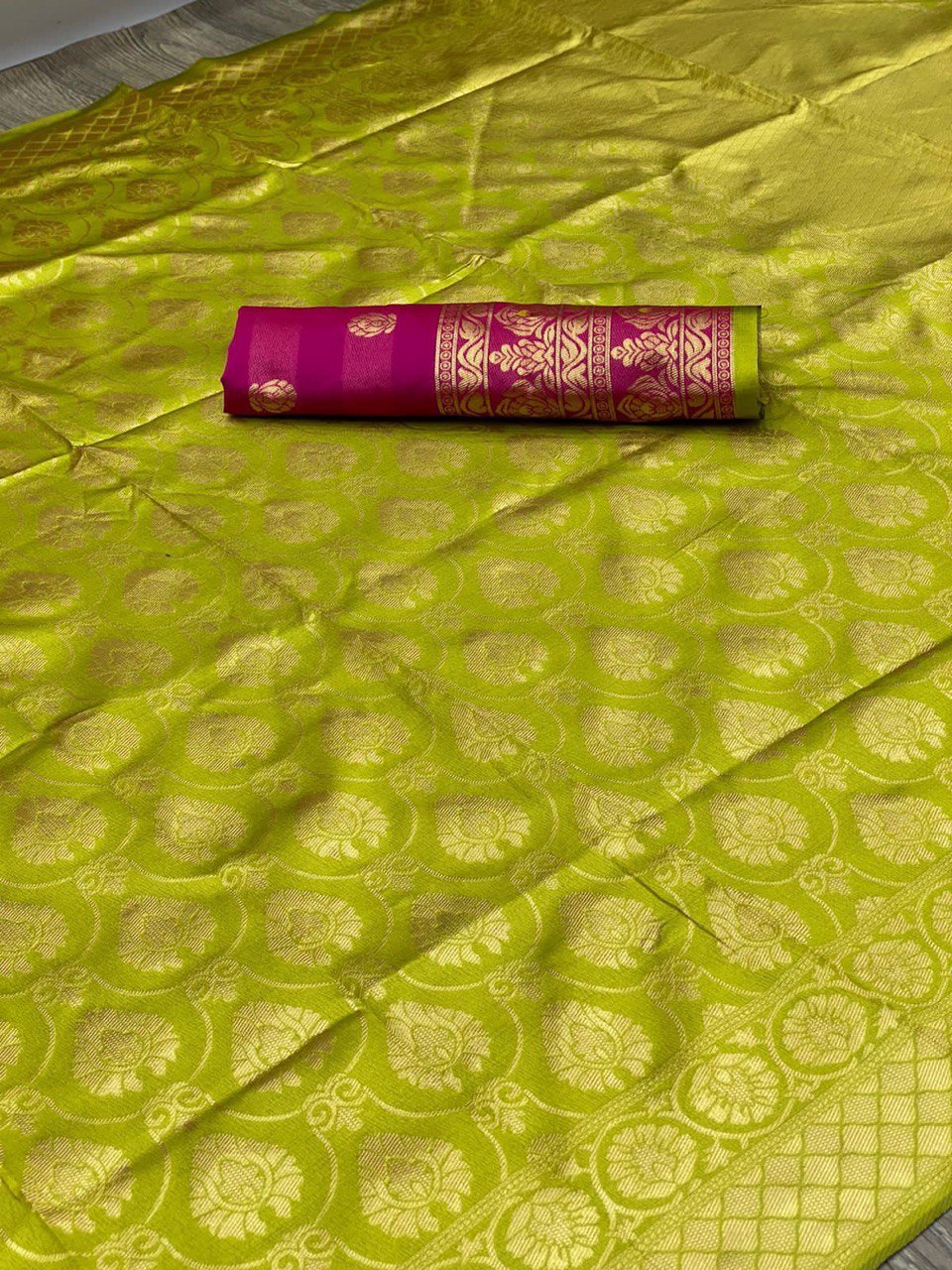 Green Zari Woven Design Kanjivaram Art Silk by Icultuer