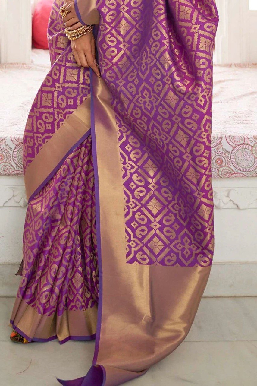 Zari Woven Kanjivaram Jacquard Soft Silk by Icultuer