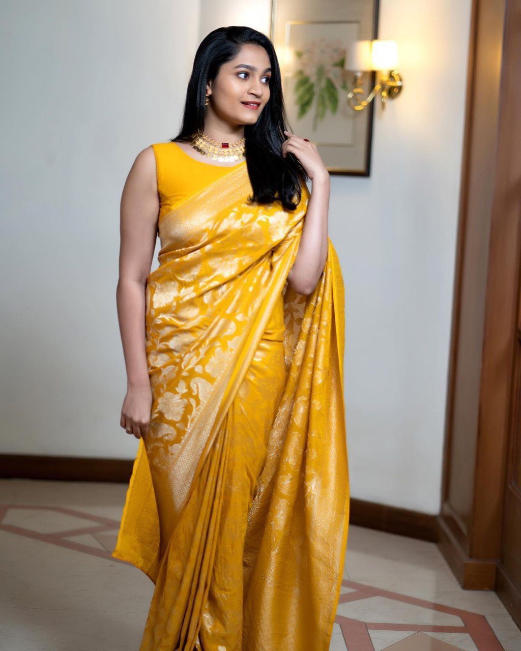 Wedding Special Yellow Banarasi Pure Silk by Icultuer