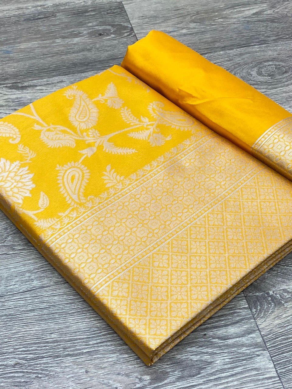Wedding Special Yellow Banarasi Pure Silk by Icultuer