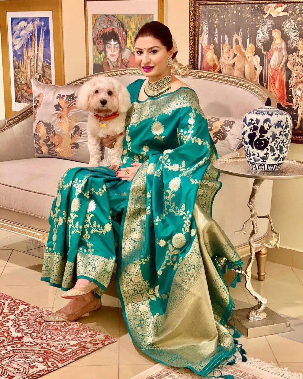 Green Zari Woven Design Kanjivaram Pure Art Silk by Icultuer