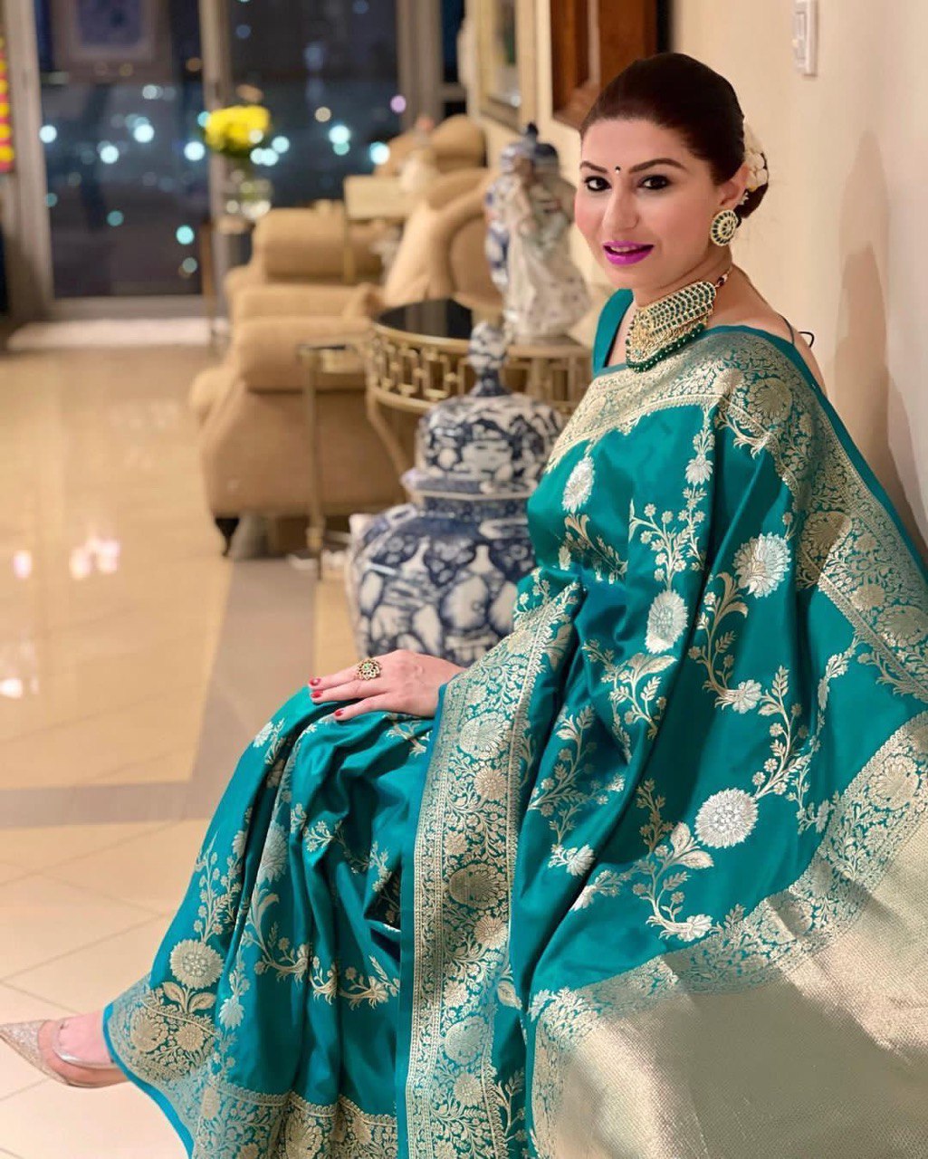 Green Zari Woven Design Kanjivaram Pure Art Silk by Icultuer