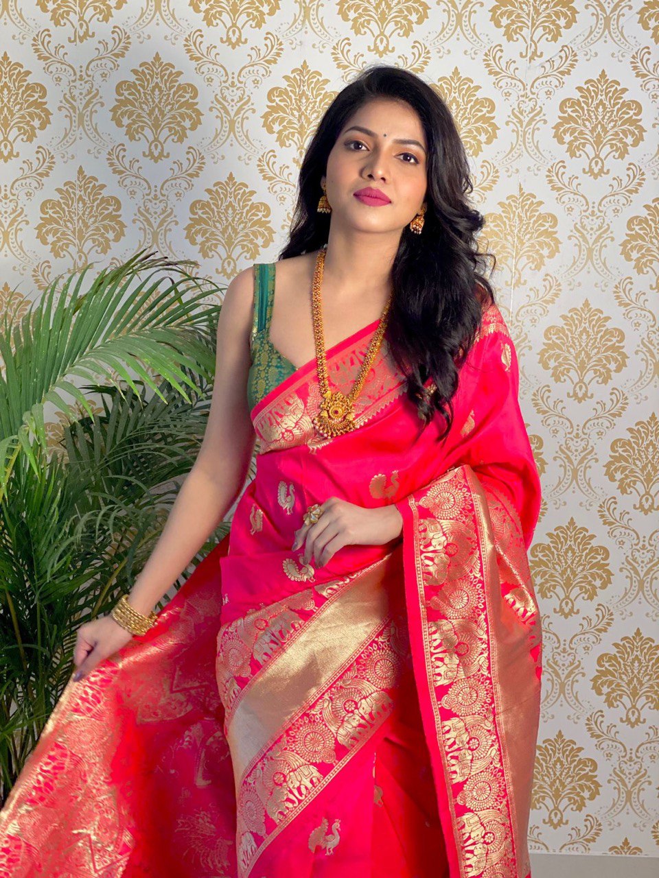 Gajari Pure Silk by Icultuer With Zari Weaving