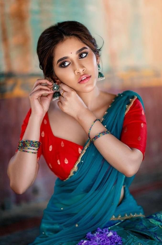Blue Embroidered Pattern Chanderi Silk Choli & Dupatta