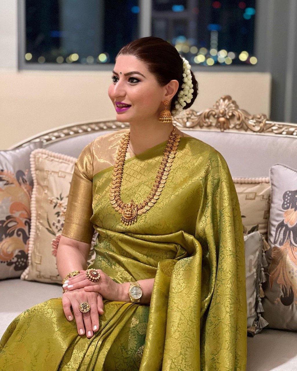Light Green Zari Woven Banarasi Art Silk by Icultuer